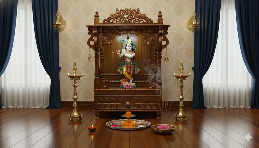 Handmade Wooden Temple in Sheesham MNDR-7254 View 2