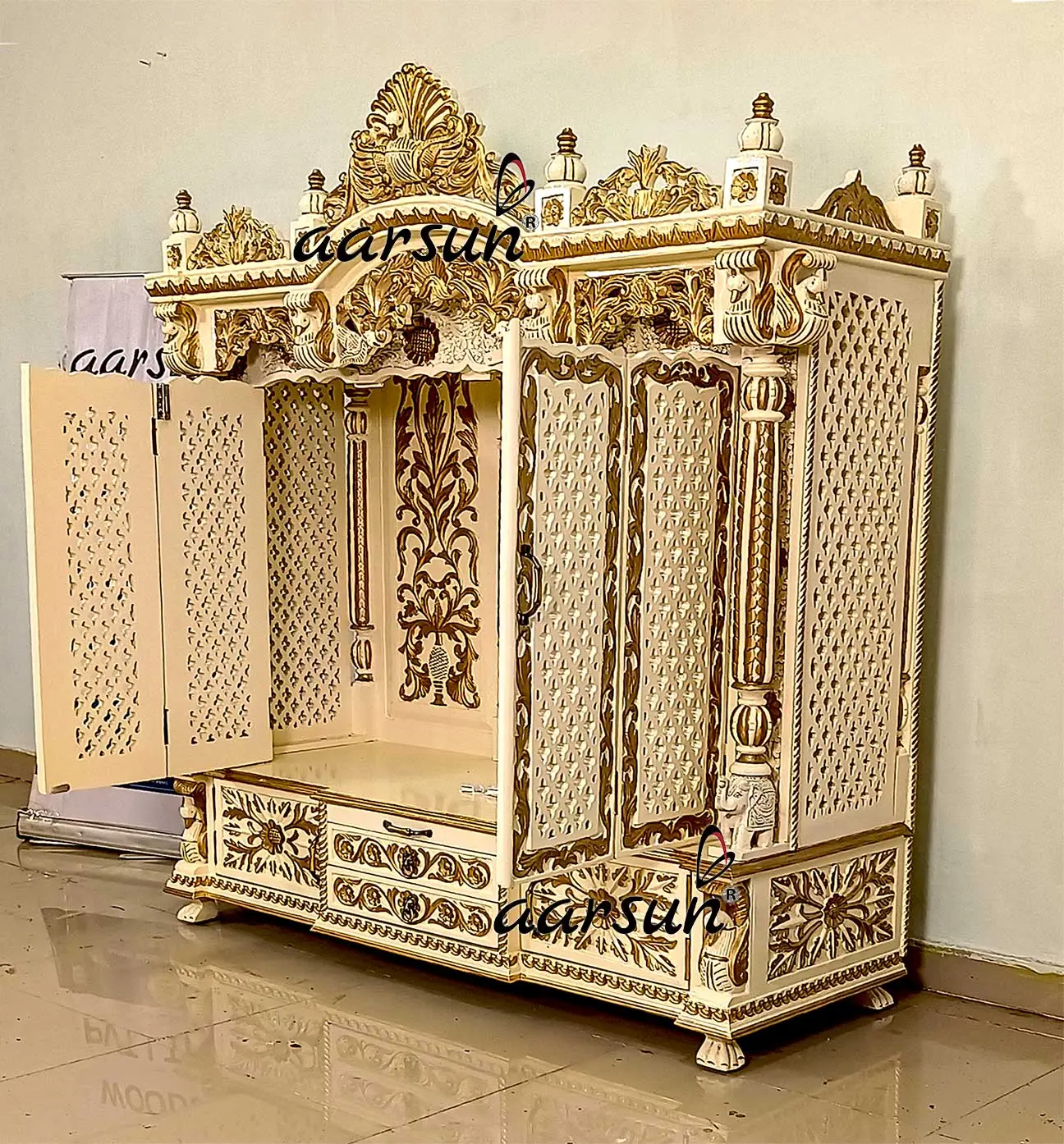 Wooden Temple with Double Door YT-677 View 4